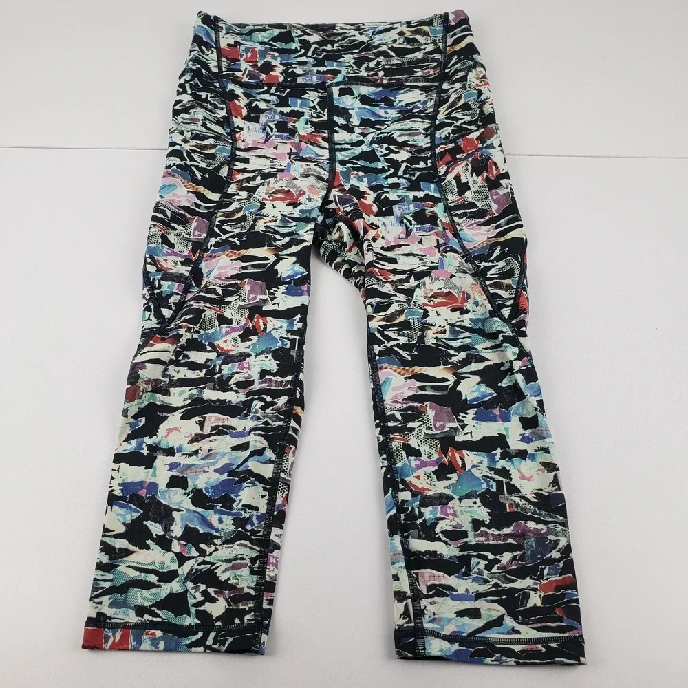 Lululemon Pants Women's 6 Colorful Break Free Nulux‎ Culture Clash Star Leggings